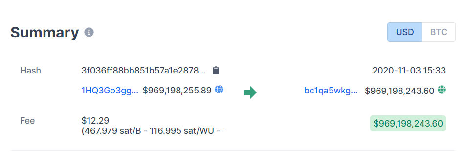 bitcoin 1 billion wallet move